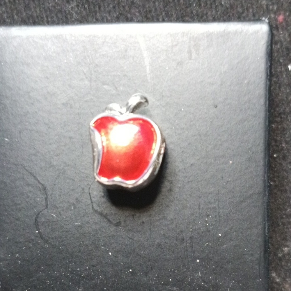 Avon Red Apple Pendant Necklace Charm
